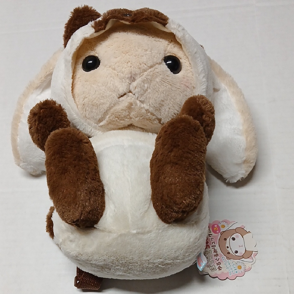 Pote Usa Loppy Bunny Plush Animal Backpack Neko Cat Version AMUSE Japan Prize
